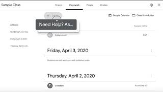 Google Classroom Best Practice - Dedicated Question Space