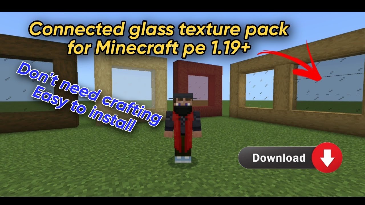 Connected glass texture pack for minecraft 1 19 pe bedrock no