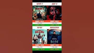 Raid 2 vs Hit 3 vs retro vs the bhootnii | Box office collection comprison | #raid2 #ajaydevgan😱💸🎥💸