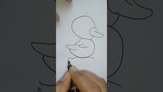 duck draw with s 🦆🦆 #shorts #viral #trending #easyart #howtoart #easydraw #howtodraw #creative #art