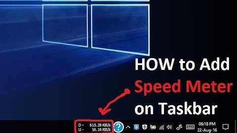 How To Show Net Speed On Taskbar In Window 10 /8 / 8.1 (32&64 Bit) | Hindi