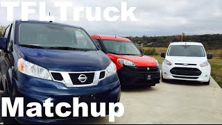 2015 Ram ProMaster City vs Ford Transit Connect vs Nissan NV200 Matchup Van Review видео Nissan NV200