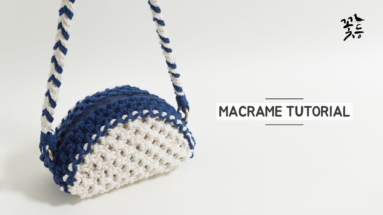 [С субтитрами] Учебник по сумке макраме # 48