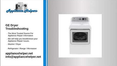 GE Dryer Troubleshooting