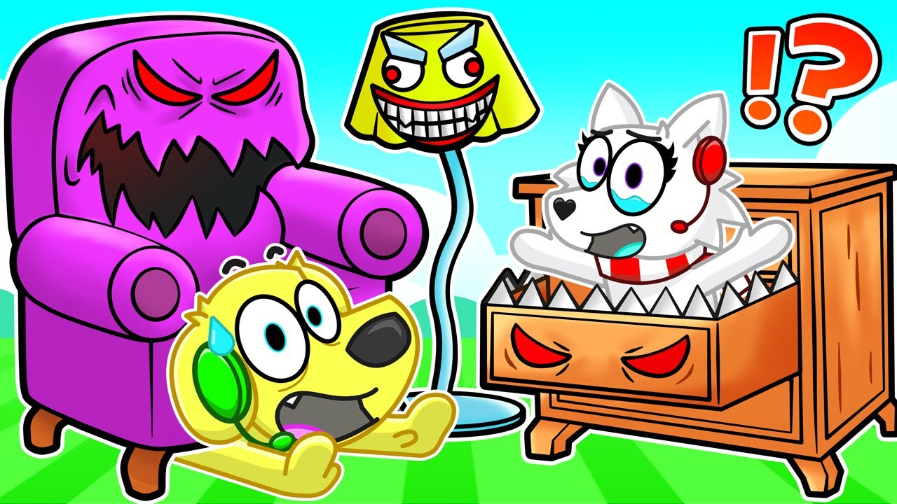 MY FURNITURE is ALIVE?! Roblox Wacky Worlds - YouTube