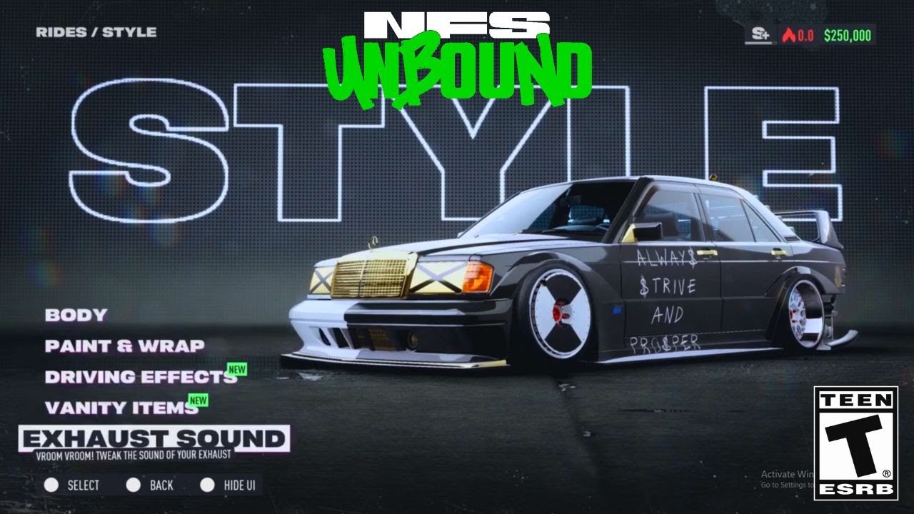 NFS UNBOUND Exhaust Sound Modifier First Look YouTube