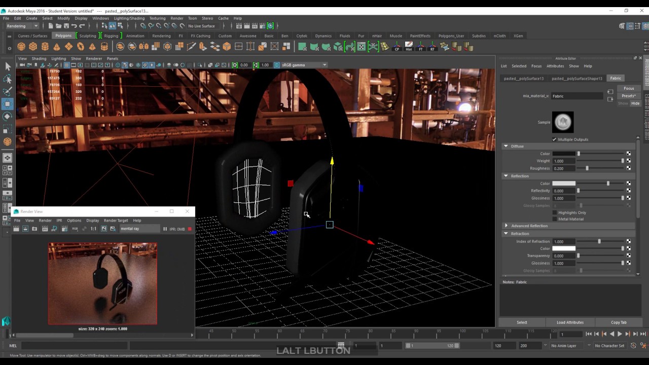 Shading, Lighting and Rendering a device using occlusion and depth with