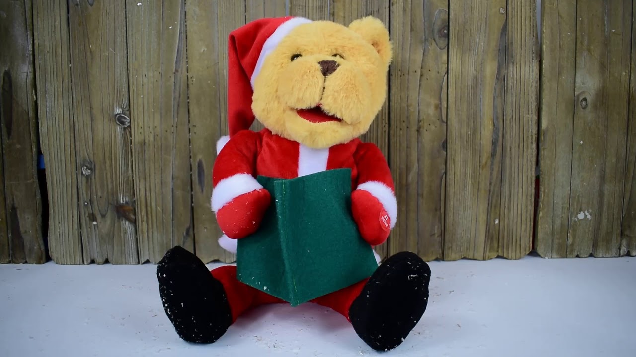 Animated Story Telling Bear with 4 Minute Christmas Story - YouTube