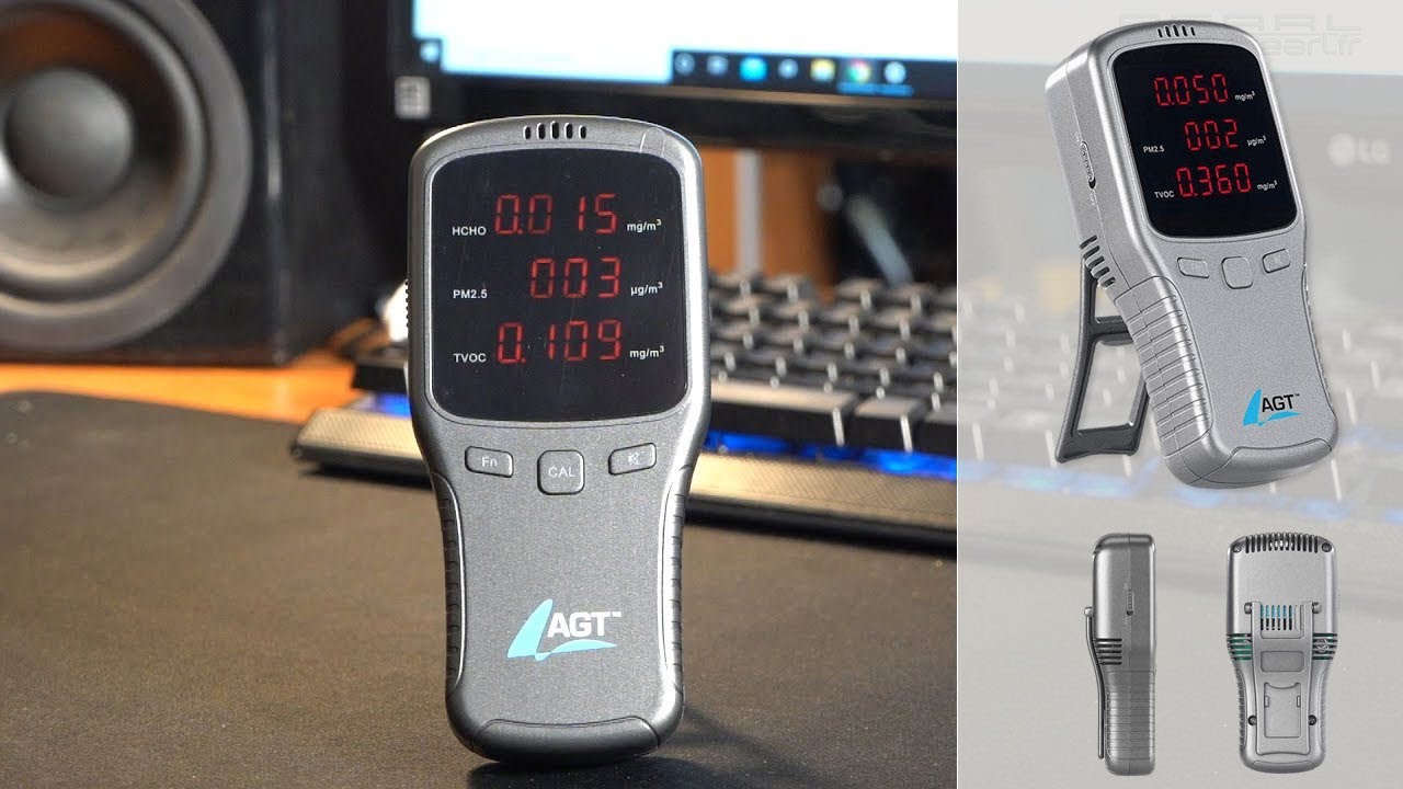 Détecteur de pollution HCHO / COVT / PM1/2,5/10 AGT - pollution dans votre logement ? [PEARLTV.FR]