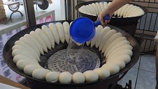 traditional steamed bread making skills  taiwanese street food