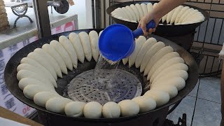 traditional steamed bread making skills - taiwanese street food