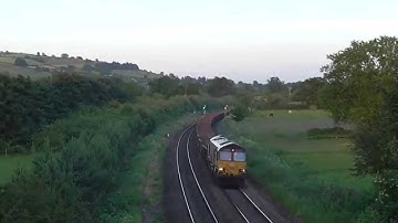 DB schenker  66039 & 66177  Westbury to Park jn empty ballast wagons