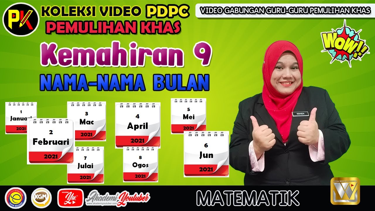 NAMA-NAMA BULAN DALAM SATU TAHUN : JANUARI-DISEMBER (KEMAHIRAN 9 : MASA