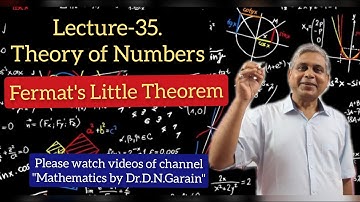 Theory of Numbers, Lec.- 35(Fermat