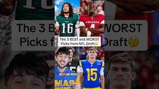 The 3 BEST and WORST Picks from the 2026 NFL Draft🤔