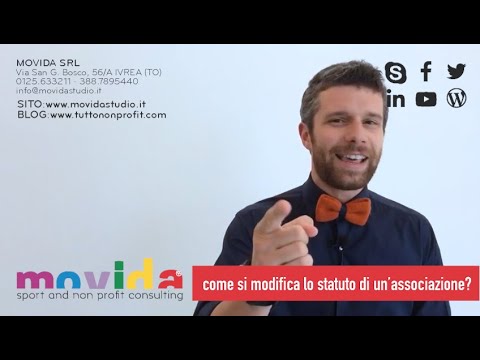 Video: Come Modificare Lo Statuto Di Un'istituzione