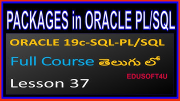 Packages in ORACLE PL SQL- ORACLE SQL & PL/SQL Full Course in Telugu-Lesson-37