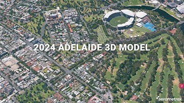 Video Flythrough of Adelaide 3D Mesh Model created by Aerometrex and captured in 2024