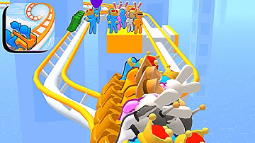 Runner Coaster ​- All Levels Gameplay Android,ios (Levels 143-144)