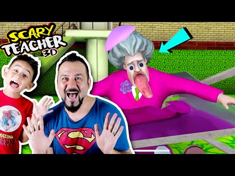 KIZGIN ÖĞRETMEN RESSAM OLDU! KENDİNİ ÇİZDİ REZİL OLDU! | SCARY TEACHER 3D OYNUYORUZ!