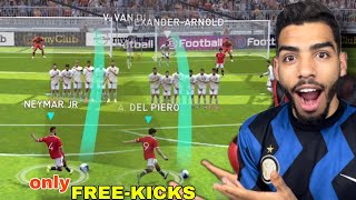 I CAN ONLY SCORE FREE-KICKS ( OPEN CHALLENGE) 😱 PES MOBILE