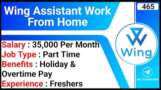 Wing Assistant Work From Home | Remote Jobs | Part Time Jobs | Content Writer Jobs