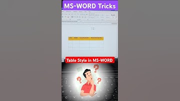 👉Table Style in MS-WORD‼️ MS-WORD Tips & Tricks🔥#computer #simpracomputer #viral #msword #ytshorts