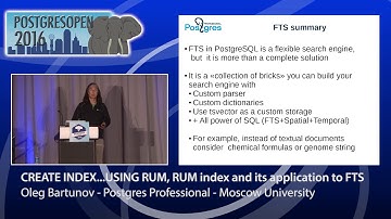 CREATE INDEX... USING RUM - Oleg Bartunov