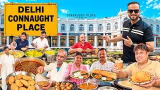 Delhi Street Food Tour | Delhi Best Breakfast | Delhi Connaught Place Food | Delhi
