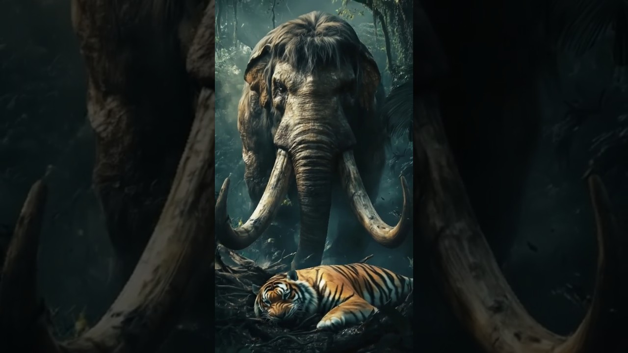 Mammoth vs Animals vs Dragon (Lion, Tiger, Bear)