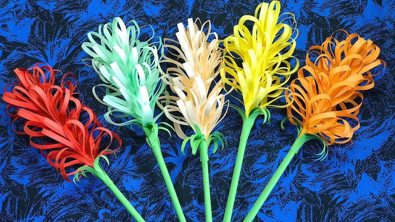 Beautiful Lavender Paper Flower It Very Easy DIY Crafts - YouTube