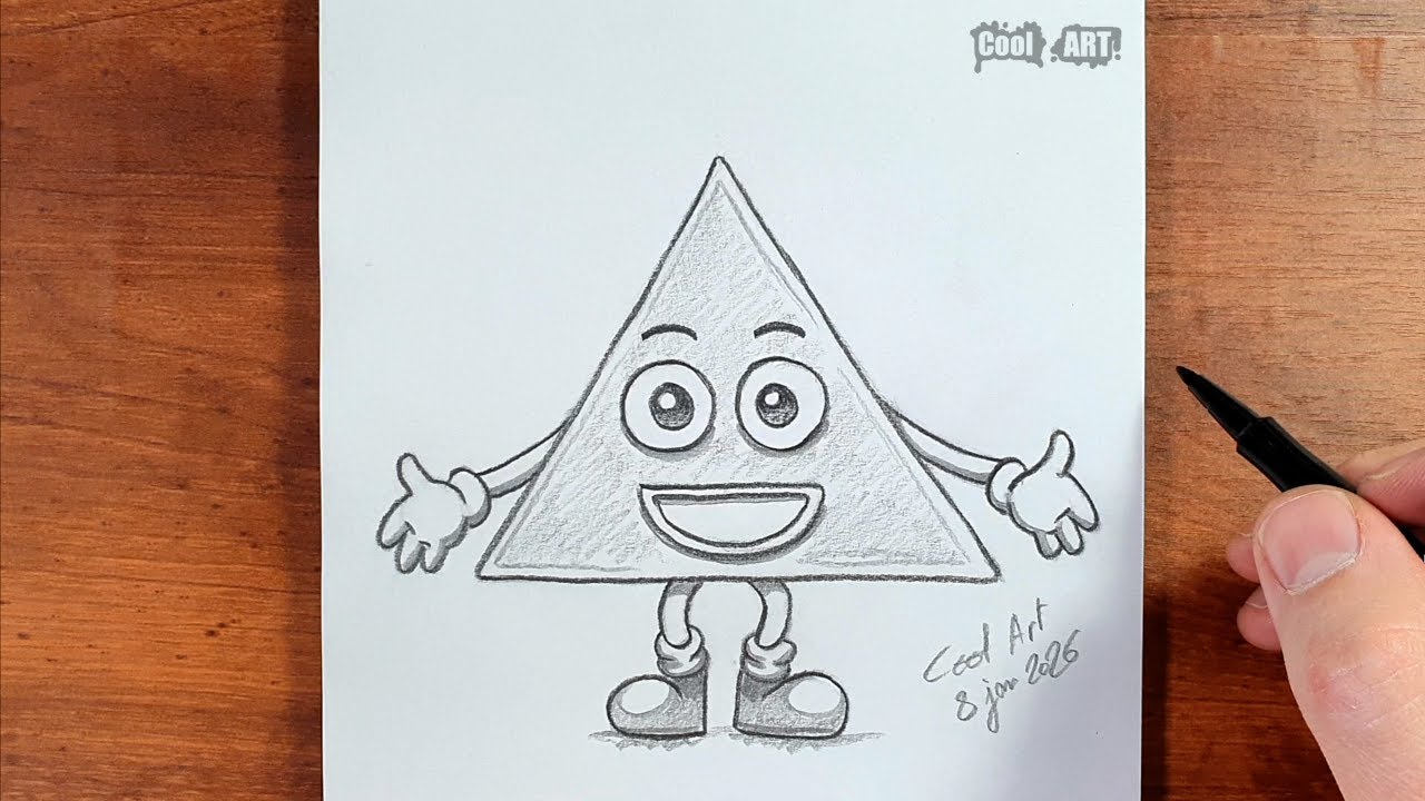 Как нарисовать треугольник из книги «Не доверяйте неправильным формам» | Простой урок рисования