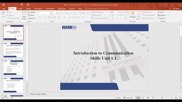 Unit 1.1 Introduction to Communication Skills