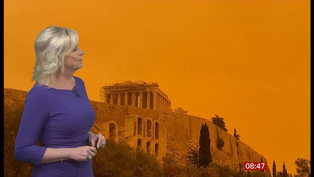 Weather Events - Saharan orange dust & high temps (Crete & mainland Greece) UK News - 24/April/2024