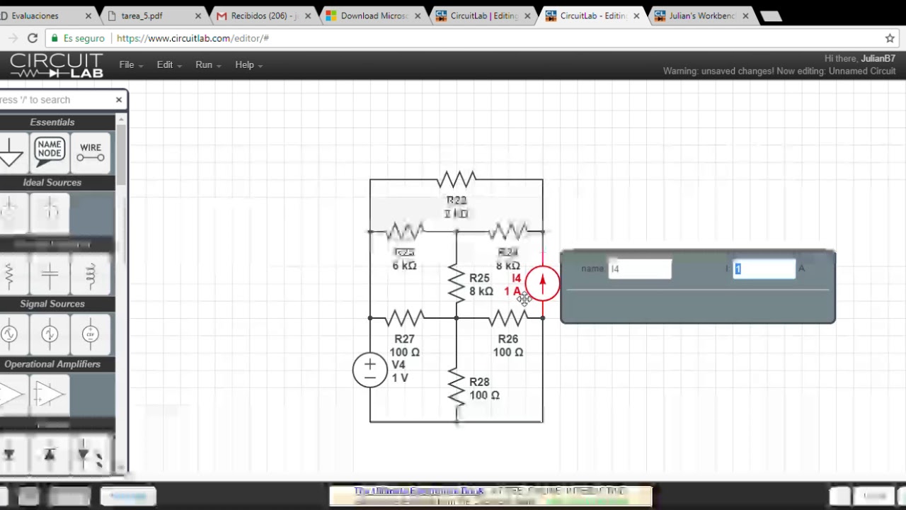 Simulación en Circuitlab - YouTube