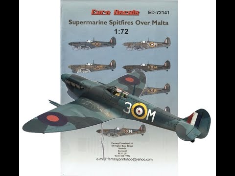 IPMS/USA  - Reviewer Corps - "Supermarine Spitfires Over Malta" decal sheet from Euro Decals 