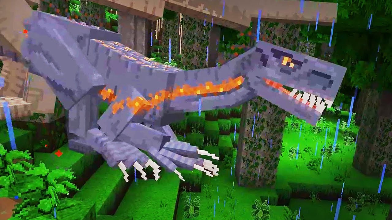 INDORAPTOR IS LOOSE! The Park Is Open! Jurassic World Minecraft DLC