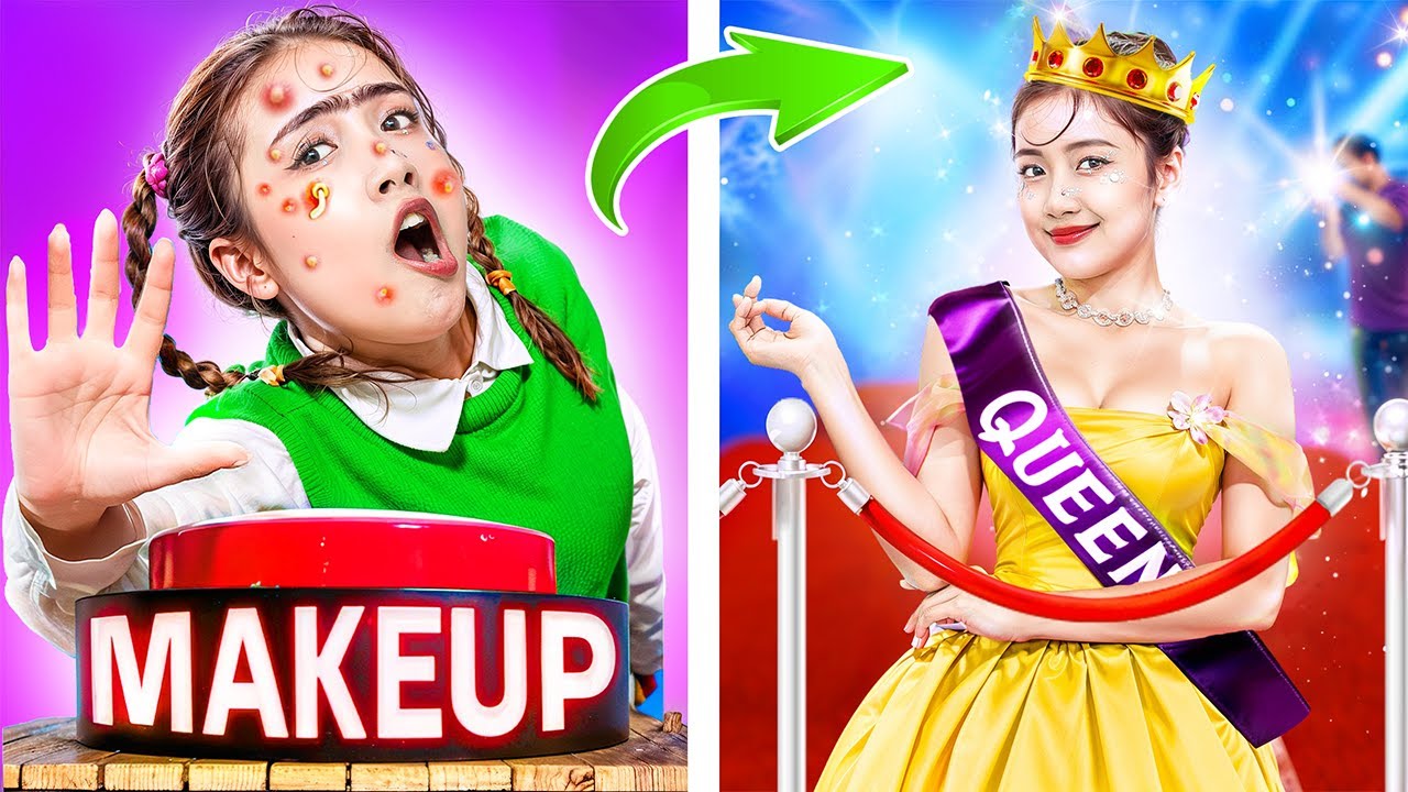 Transformation Extrême D’intello Laide En Reine Du Bal! Comment Briller En Seulement 24 Heures?