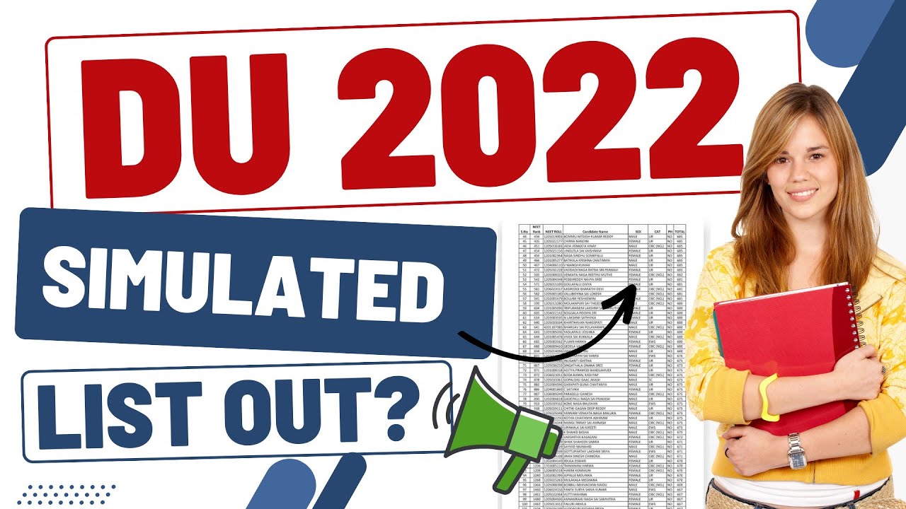 du simulated list 2022 | simulated merit list du | du simulated preference list
