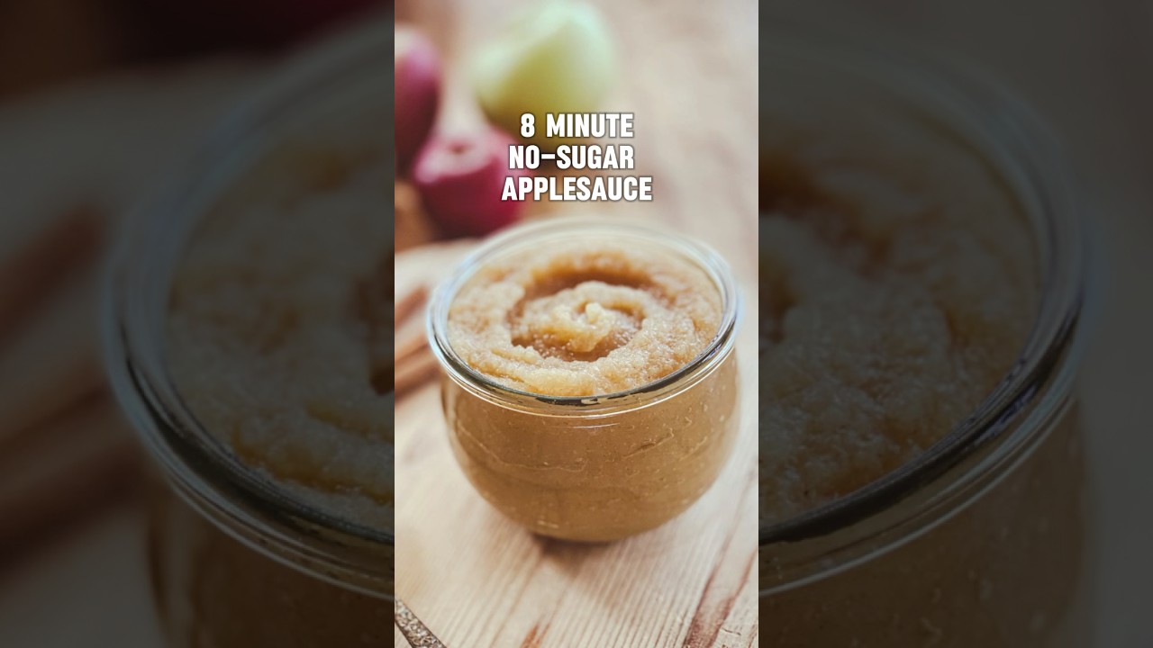8 Minute No-Sugar Applesauce #shorts #applesauce #nosugar #easyrecipe #homemade #food #healthyfood