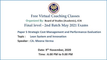 Final Paper 5 SCMPE Topic: Lean System and Innovation Evening Session Date: 9-11-202