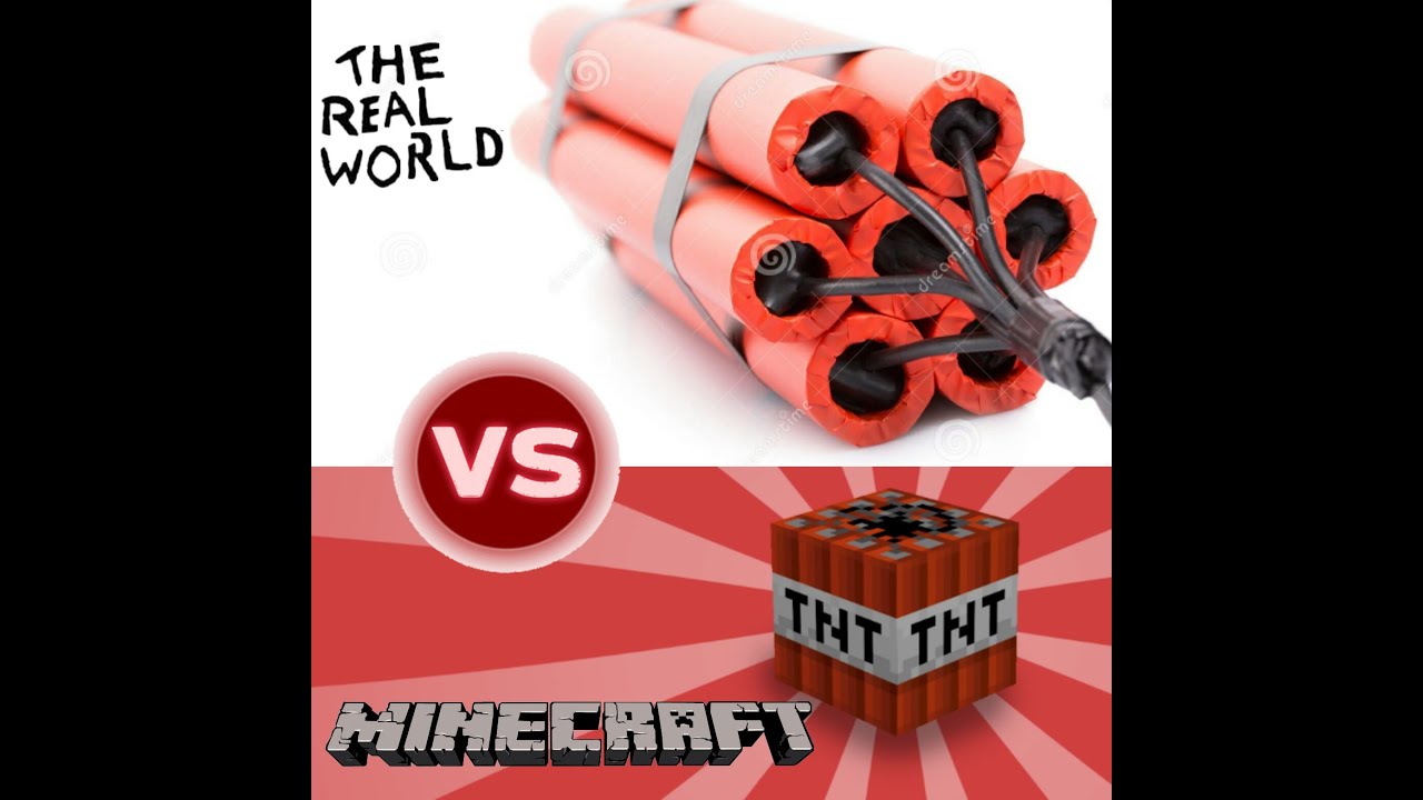 TNT Minecraft VS. TNT Real life - YouTube