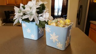 EASY DOLLAR TREE CANDY DISH | WINTER DECORATION | CHRISTMAS GIFT IDEA