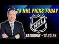 Saturday 13 NHL Betting Picks | 12/20/25