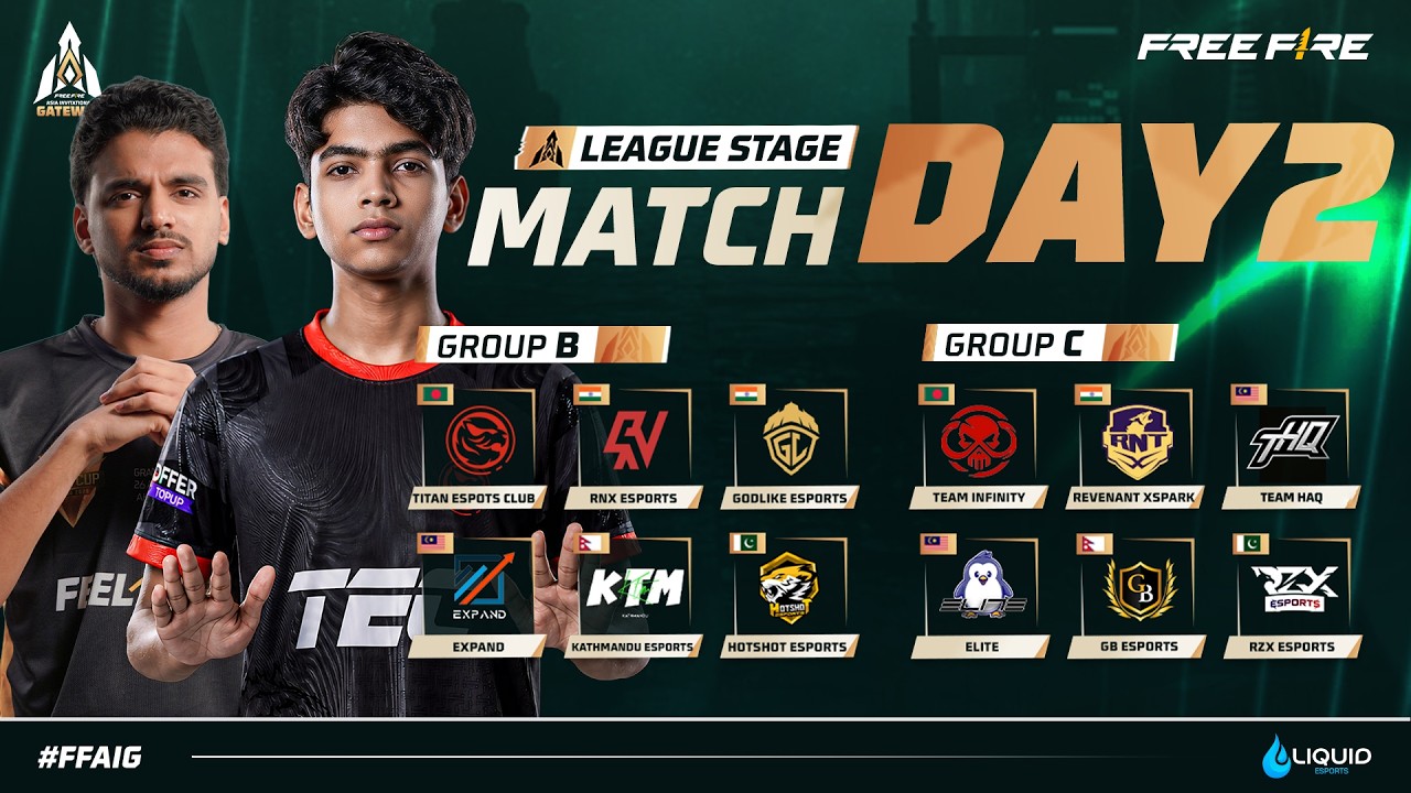[🔴LIVE]  K.O. Stage Day 2 || FF Asia Invitational Gateway S2 II Garena Free Fire@RedHawksOfficials