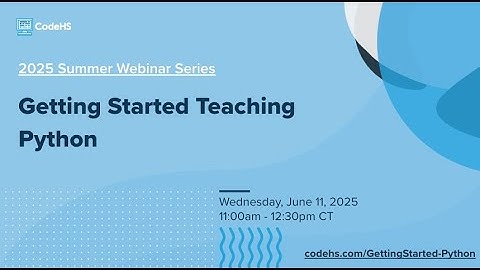 Getting Started Teaching Python