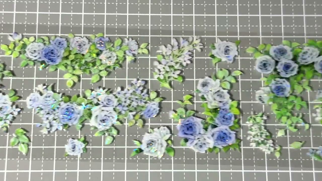 新七天】藍色陰雨 -PET貝殻光 - 沼のオアシス 海外マステのカット販売店