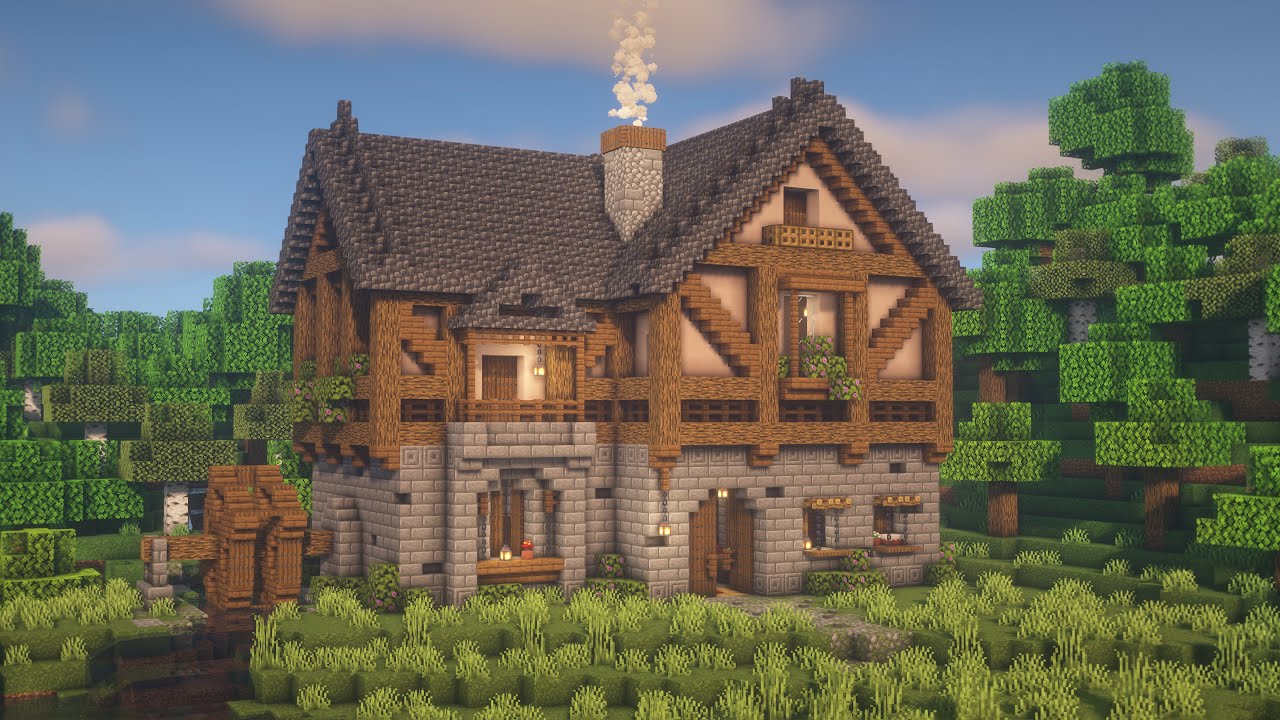Minecraft Big Cottage House Tutorial - Trend Fool