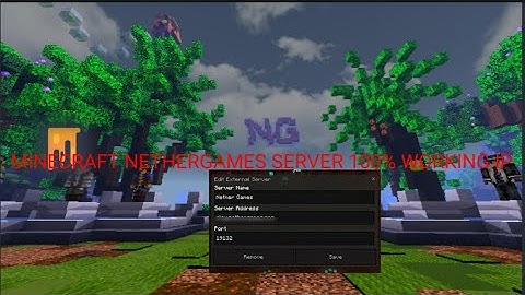 Minecraft Nethergames server Ip and port |nether games IP and port