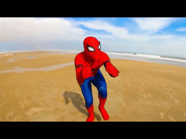 Joy From The Beach | Spider-Man Looking For Teammates | Happy Videos class=